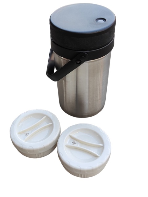 Isosteel VA-9683 DUŻY termos 1,5 l kontener izolowany + 2 pojemniki JEDZENIE PICIE Isosteel VA-9683 DUŻY termos 1,5 l kontener izolowany + 2 pojemniki JEDZENIE PICIE