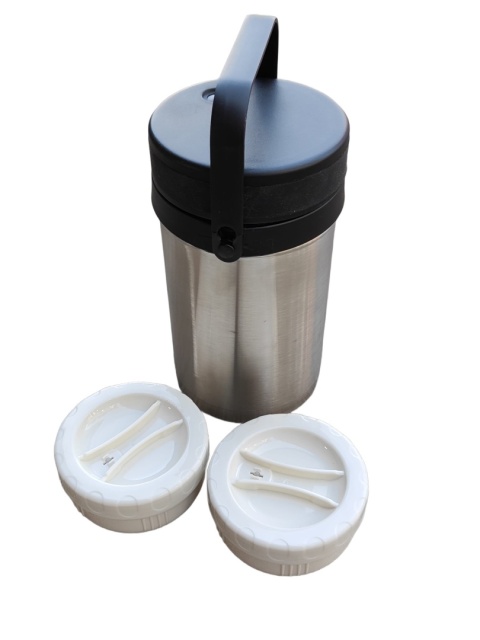 Isosteel VA-9683 DUŻY termos 1,5 l kontener izolowany + 2 pojemniki JEDZENIE PICIE Isosteel VA-9683 DUŻY termos 1,5 l kontener izolowany + 2 pojemniki JEDZENIE PICIE