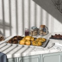 BLACHA FORMA DO PIECZENIA kratka szczypce stal nierdzewna metalowa