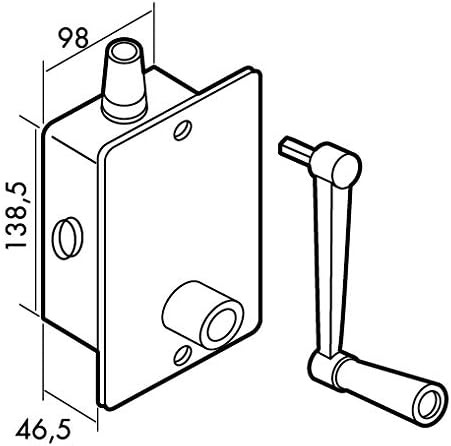 Cambesa 41401 Wieża podtynkowa 80 K podnośnik rolet otwieracz korbka zwijacz Cambesa 41401 Wieża podtynkowa 80 K podnośnik rolet otwieracz korbka zwijacz