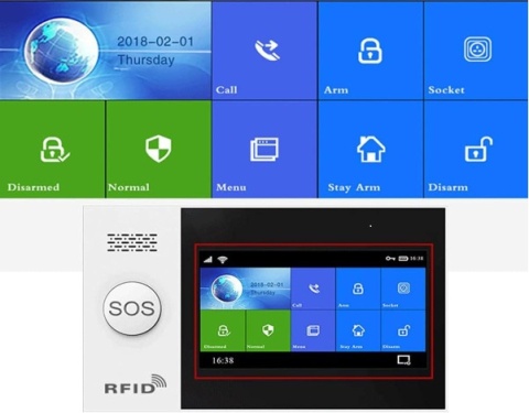 Alarm Bezprzewodowy Domowy WiFi GSM Czujnik Ruchu Alarm Bezprzewodowy Domowy WiFi GSM Czujnik Ruchu
