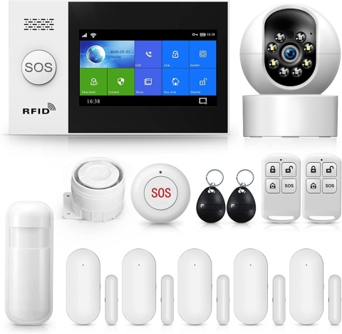Alarm Bezprzewodowy Domowy WiFi GSM Czujnik Ruchu Alarm Bezprzewodowy Domowy WiFi GSM Czujnik Ruchu