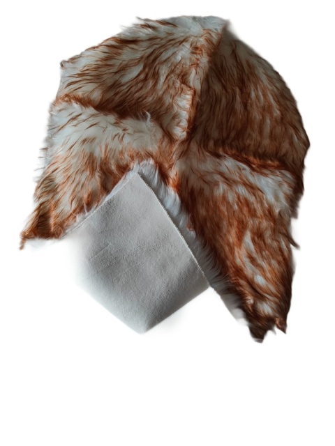 Dywan pluszowy ze sztucznego futra Biały Brąz puszysty dekoracyjny 50x80cm