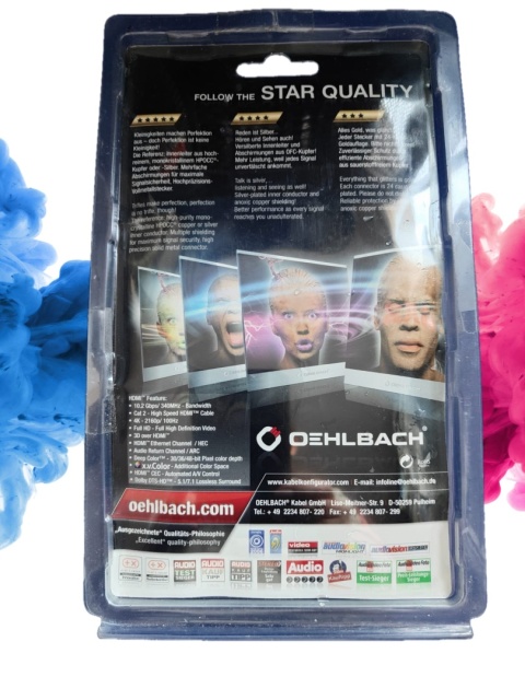 Kabel HDMI 3D pozłacane wtyki, złącza kątowe 2 m