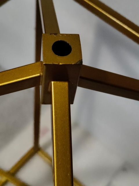 Lampa sufitowa żyrandol 4x żarówka LED klatka geometryczna wisząca  6000K