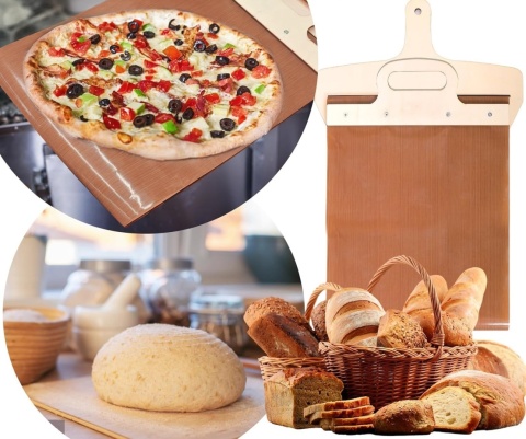 Łopatka do pizzy chleba przesuwana szufla nieprzywierająca 40 x 30 cm