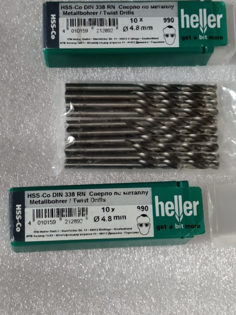 Heller wiertła spiralne HSS Co do metalu kręte wiertło 10 szt 4,8 mm Heller wiertła spiralne HSS Co do metalu kręte wiertło 10 szt 4,8 mm
