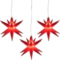GWIAZDA WISZĄCA 3 SZT TIMER dekoracja świąteczna 3 gwiazdki LED