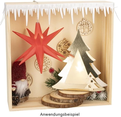 GWIAZDA WISZĄCA 3 SZT TIMER dekoracja świąteczna 3 gwiazdki LED