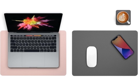 mata podkładka na stół biurko ekoskóra zestaw 8 szt dwustronna szara różowa