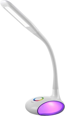 biała lampka nocna biurkowa regulacja jasności diody led rgb