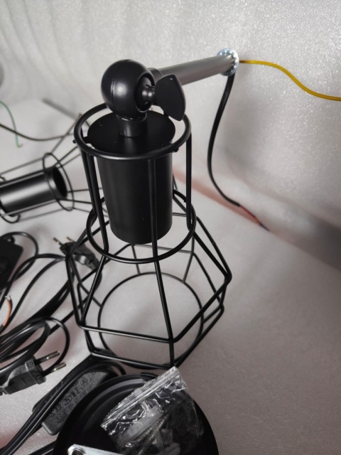 KINKIET ŚCIENNY ZESTAW Z WYŁĄCZNIKIEM 2 SZTUKI LAMPA INDUSTRIALNA KLATKA