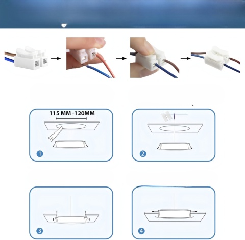 Zestaw 10 reflektorów wpuszczanych Eande 10 W 144 mm 4000K 900lm