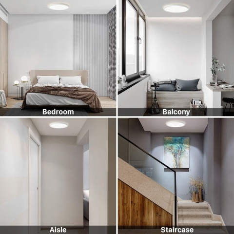 IP 44 PLAFON LED PANEL OKRĄGŁA LAMPA SUFITOWA ŁAZIENKA PIWNICA BIURO POKÓJ