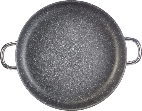 Teglia Moneta Pofessional kamienna patelnia z 2 uchwytami z aluminium 32 cm