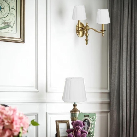 5 x mały abażur klosz do lampy na żyrandol lampkę materiałowy