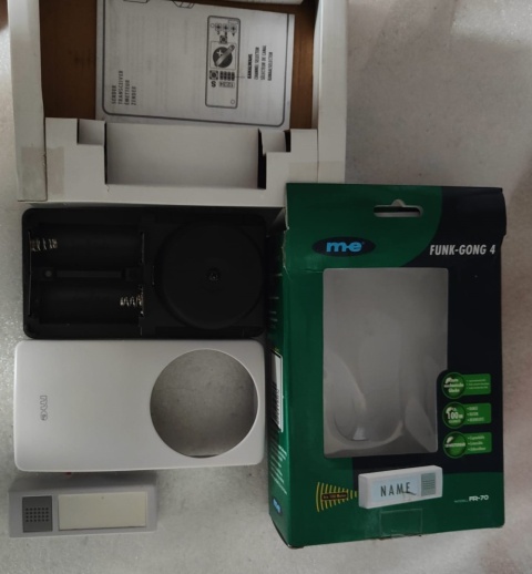 Dzwonek bezprzewodowy m-e 434MHz zasięg 100m GONG