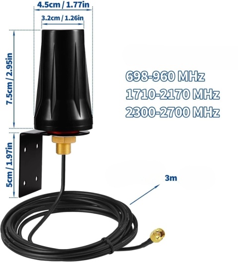 Antena zewnętrzna BINGFU 4G LTE