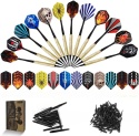 Zestaw lotki dart 12 rzutki 36 piórka DARTS