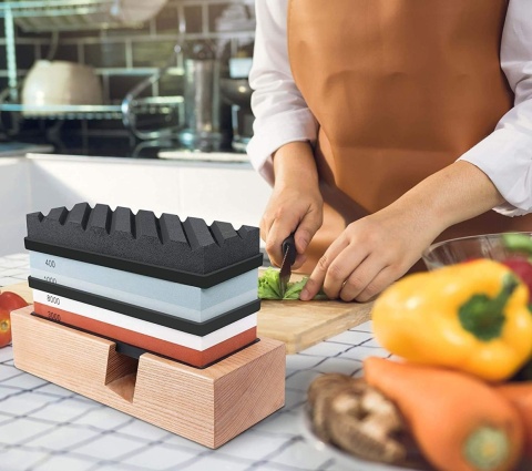 Kamień ostrzący ostrzałka do noży kamienie zestaw osełka prowadnica