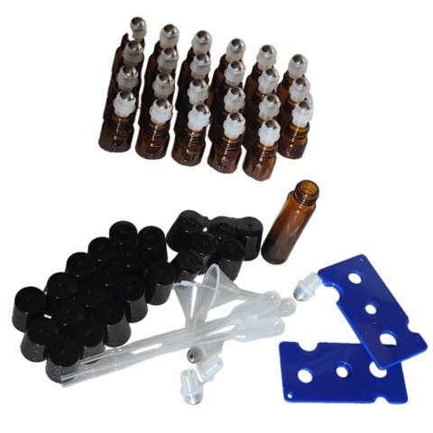 ROLL ON SZKLANA BUTELKA WYSOKA BRĄZOWA NA OLEJKI ETERYCZNE PERFUMY 10ml