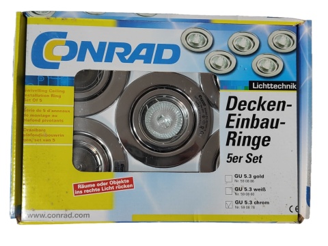 Oprawa oświetleniowa sufitowa wpuszczana zestaw 5 szt oprawa halogenowa