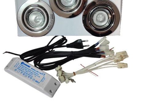 Oprawa oświetleniowa sufitowa wpuszczana zestaw 5 szt oprawa halogenowa