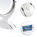 Lusterko kosmetyczne Auxmir z LED powiększenie 1X/10X, dwustronne z 360°