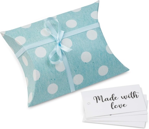 Pudełko na prezent poduszka opakowanie wstążka kartki pudełka 24 szt wstążka