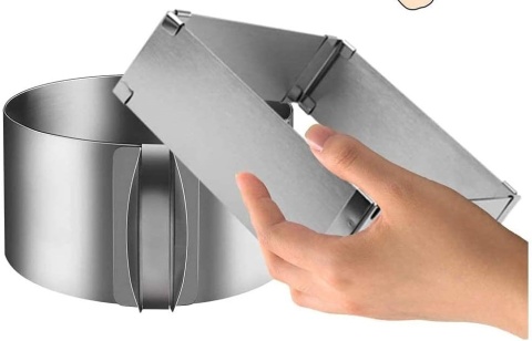 TORTOWNICA FOREMKA REGULOWANA OBRĘCZ DO CIASTA RANT MUSU 2 SZT