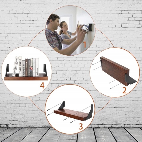 Wsporniki do półki metalowe Solidna stabilna konstrukcja żelazna rustykalna