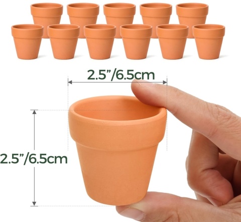 doniczka terakota kamionka nieszkliwiona gliniana 12 szt sukulenty T4U kaktusy
