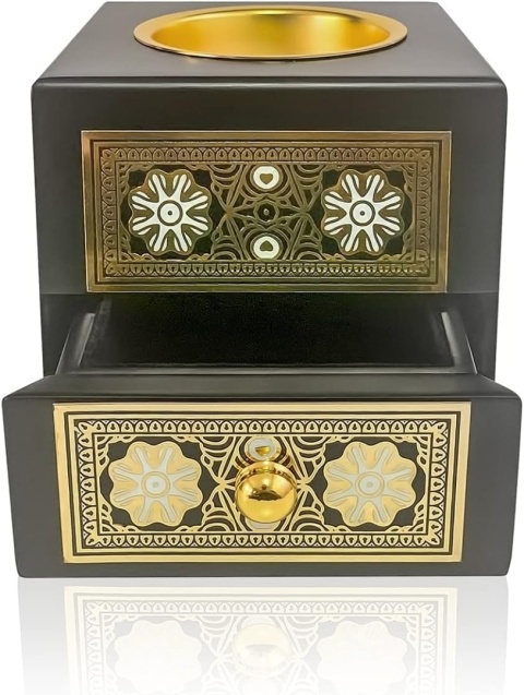 Nazareth Store czarne drewniane arabskie kadzidło KADZIELNICA bakhoor