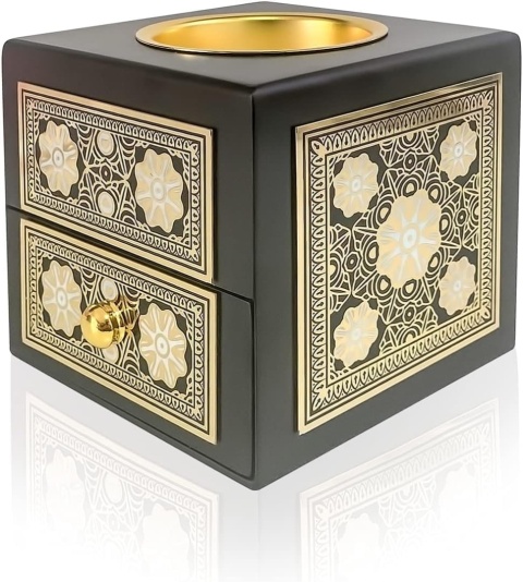 Nazareth Store czarne drewniane arabskie kadzidło KADZIELNICA bakhoor