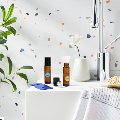 ROLL ON SZKLANA BUTELKA WYSOKA BRĄZOWA NA OLEJKI ETERYCZNE PERFUMY 10ml