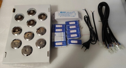 Zestaw halogenowy ROZGWIEŻDŻONE NIEBO 10szt. białe