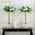 WAZON ZŁOTY NUPTIO WYSOKI DUŻY METALOWY ślub dekoracja 55 CM ZŁOTE