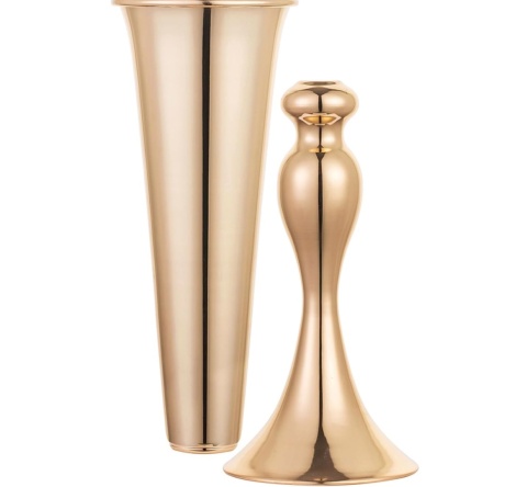 WAZON ZŁOTY NUPTIO WYSOKI DUŻY METALOWY ślub dekoracja 55 CM ZŁOTE