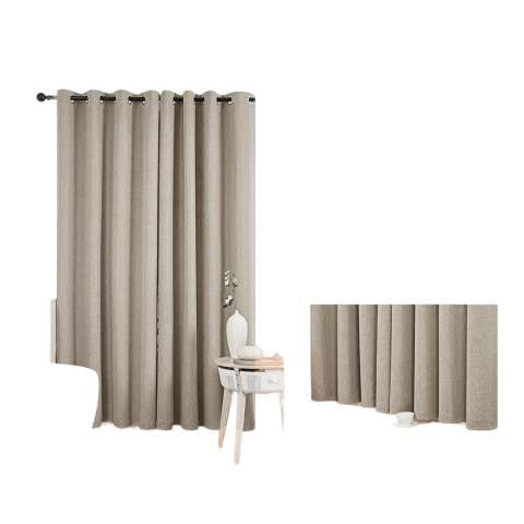Deconovo zaciemniające zasłony sztuczny len termiczne 2 szt 135 x183 cm