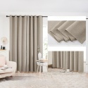 Deconovo zaciemniające zasłony sztuczny len termiczne 2 szt 135 x183 cm