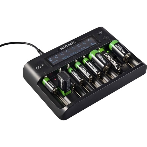 Ładowarka do akumulatorów 10 gniazd LiIon LiFePO NiMH NiCd 1000 mA