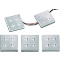 Lampa LED do zabudowy 0,5W 12V 6 szt. aluminium