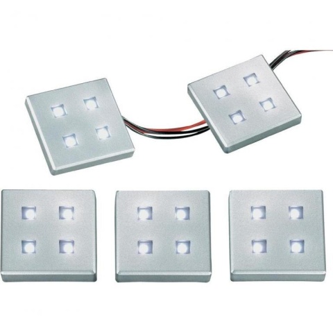 Lampa LED do zabudowy 0,5W 12V 6 szt. aluminium