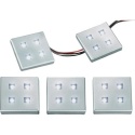 Lampa LED do zabudowy 0,5W 12V 6 szt. aluminium