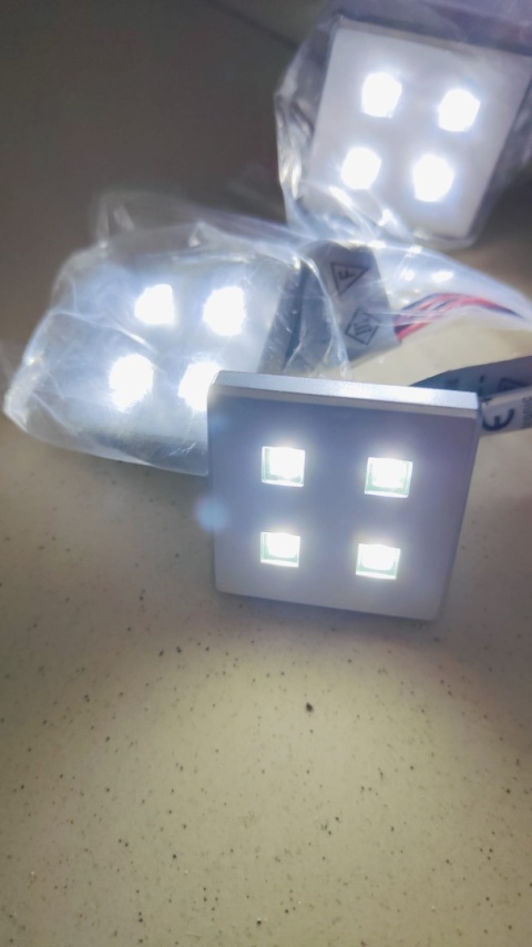 Lampa LED do zabudowy 0,5W 12V 6 szt. aluminium