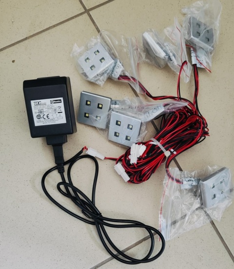 Lampa LED do zabudowy 0,5W 12V 6 szt. aluminium