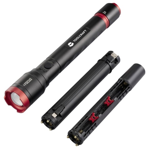 Lampa ręczna TOOLCRAFT TO-9927687 5000 lm latarka akumulator i baterie
