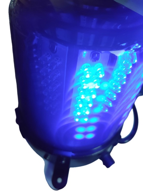 Niebieski kogut  LED Eurolite lampa 108 diód led Police Light Blue