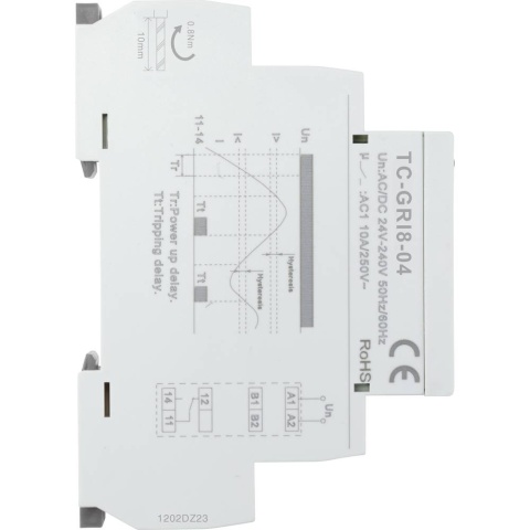 TRU COMPONENTS Przekaźnik monitorujący prąd GRI8-04/16