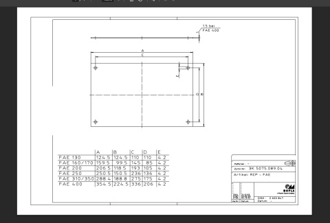 Panel przedni aluminiowy Bopla 27000500 RCP 2000